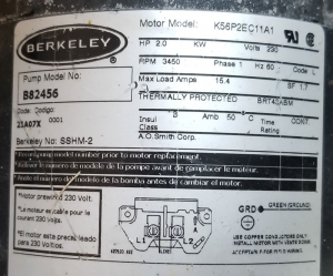 Berkeley Pump Model B82456