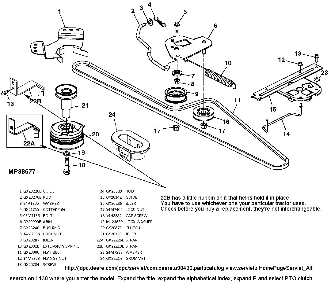 Where can you buy replacement parts for the John Deere Leaf Vacuum?