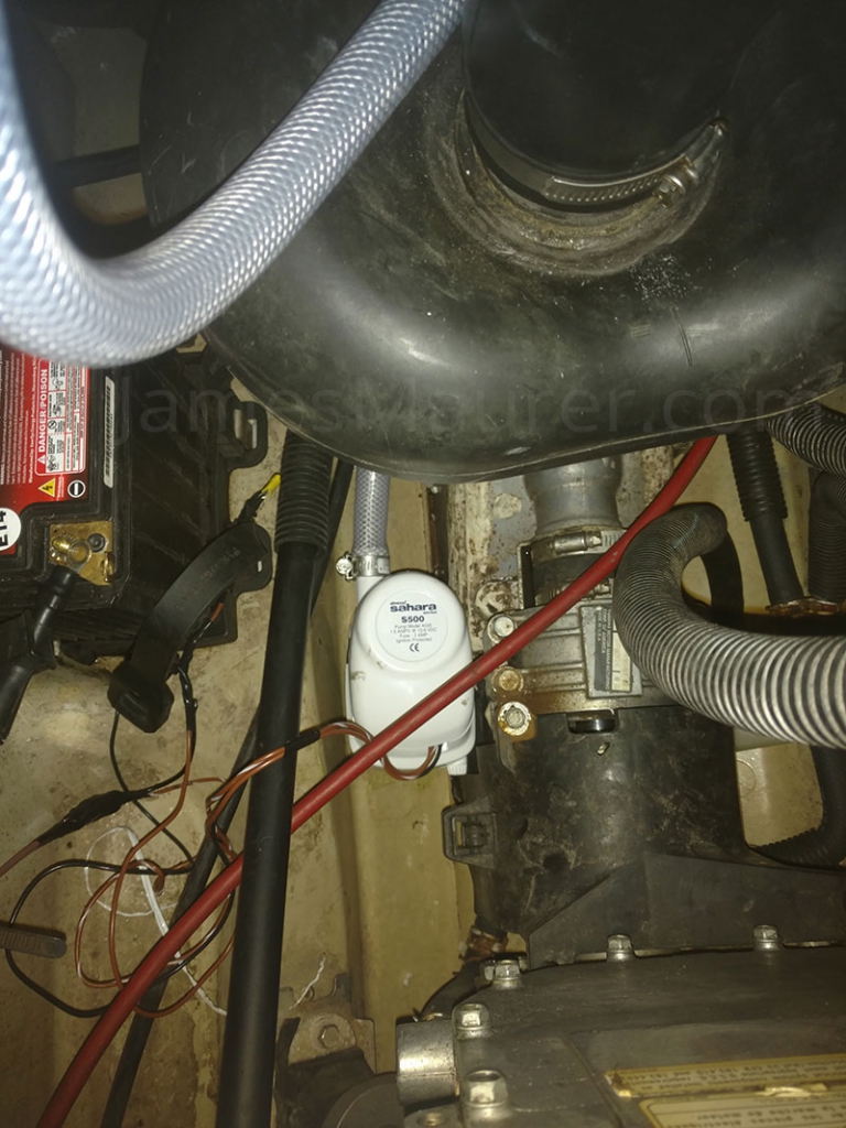 Water in Hull of Yamaha Waverunner Engine Compartment