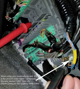 Where to attach the ground parking mode wire