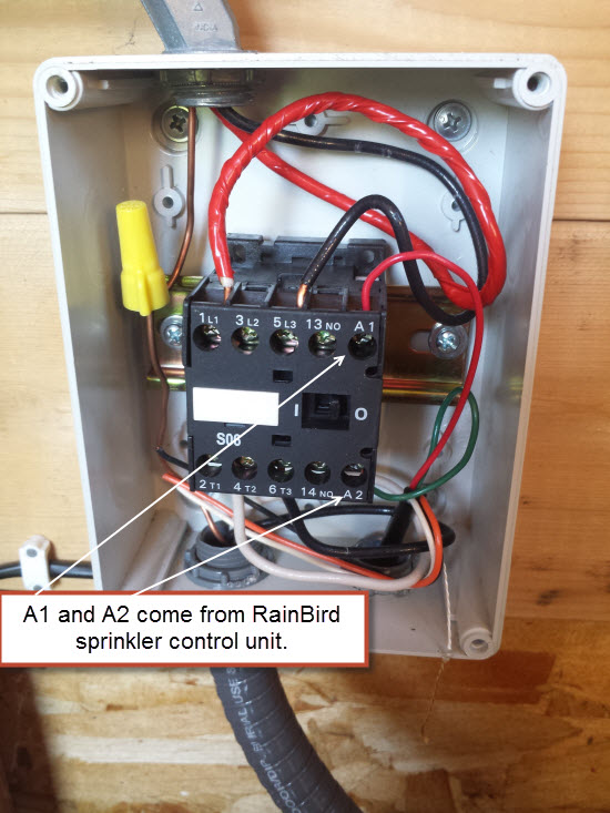 sprinker pump relay clicking wiring problem